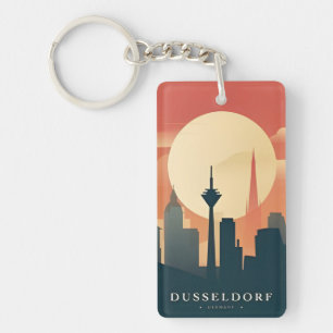 Llavero recuerdo retro de viaje vintage Dusseldorf Alemani
