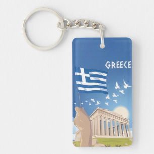 Llavero recuerdo retro de viaje vintage grecia grèce