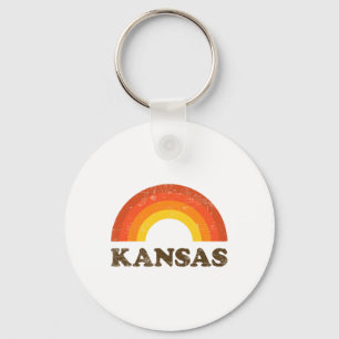 Llavero Recuerdo Retro Vintage Kansas 70s Distressed Arcoí