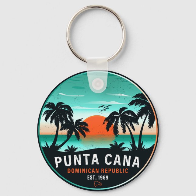 Llavero Recuerdos de los 80 del Punta Cana Dominican Retro (Anverso)