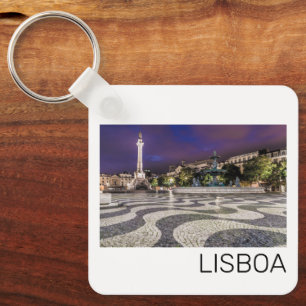 Llavero Recuerdos de vacaciones en la plaza Rossio de Lisb