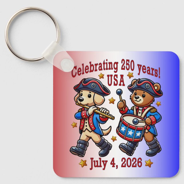 Llavero Recuerdos del 250º aniversario de EE.UU. - Patriót (Anverso)