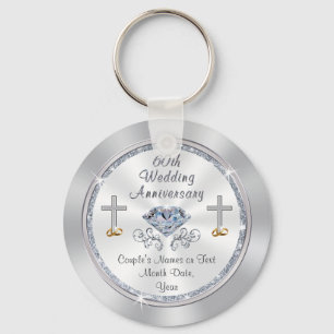 Llavero Recuerdos Personalizados Cristianos para 60 Aniver
