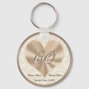 Llavero Recuerdos personalizados para la fiesta del 60º an