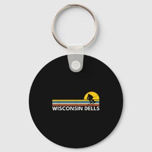 Llavero Recuerdos Retro Vintage de Wisconsin Dells Esquí