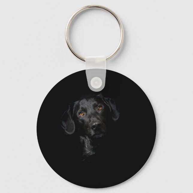 Llavero Recuperador de Labrador Negro personalizable (Anverso)