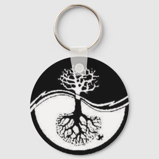 LLAVERO RECYCLE YIN YANG TREE (Anverso)