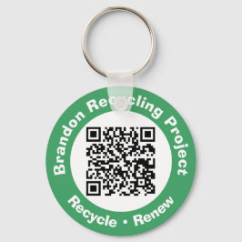 Llavero Recycling Project QR Code Recycle & Renew.