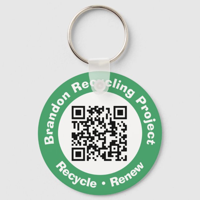 Llavero Recycling Project QR Code Recycle & Renew. (Anverso)