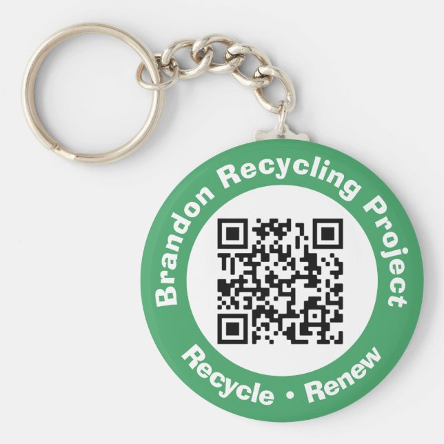 Llavero Recycling Project QR Code Recycle & Renew. (Frente)