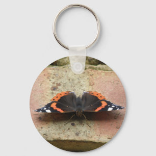 Llavero Red Admiral Butterfly Keychain