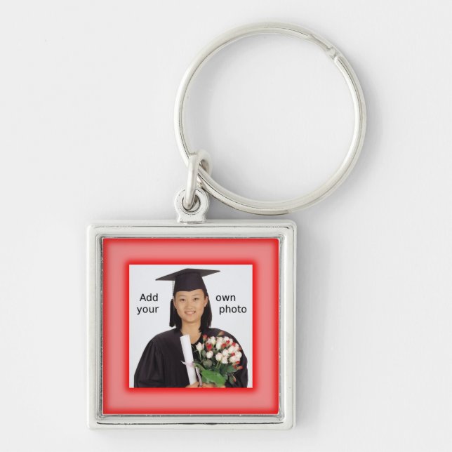 Llavero Red Añadir tu foto (Frente)