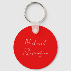 Llavero Red Black Handwriter Minimalista tu nombre