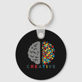 Llavero Red Cerebral Creativa Red de Pensamiento Colorido