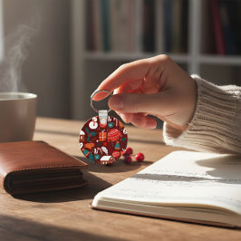 Llavero Red Christmas Ornament – Festive Holiday Design