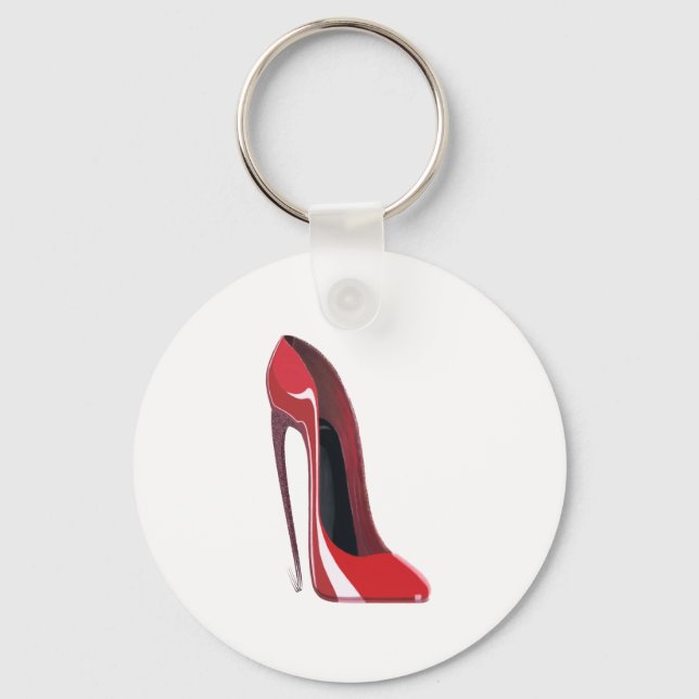 Llavero Red Crazy Heel Stiletto Shoe Art (Anverso)