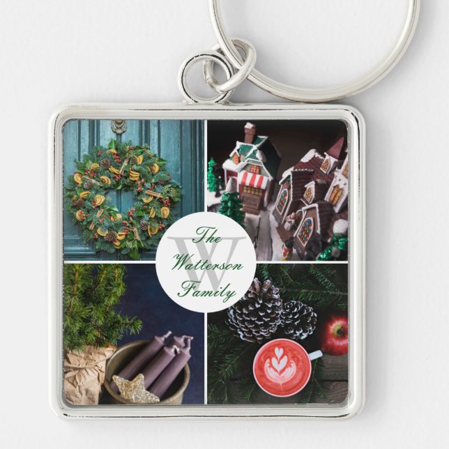 Llavero Red fotográfica personalizada de Navidades de hipo (Frente)