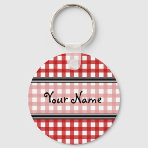 Llavero Red Gingham Keychain