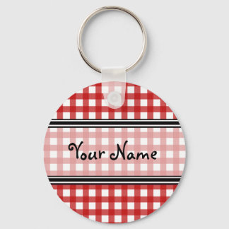 Llavero Red Gingham Keychain