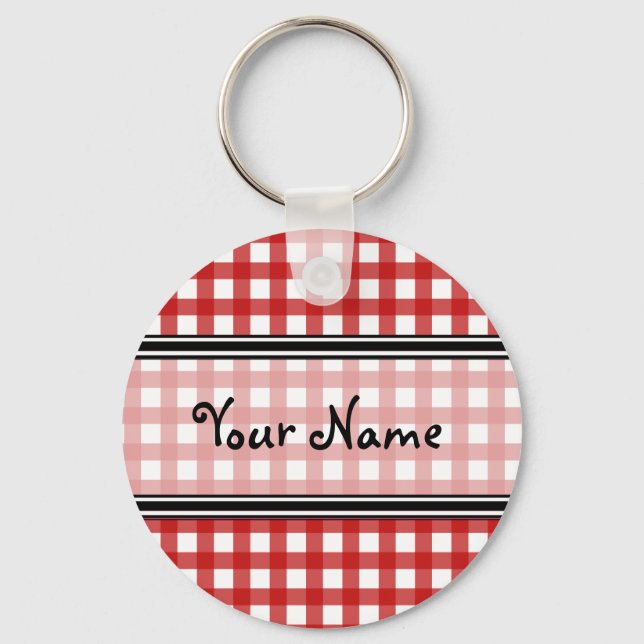 Llavero Red Gingham Keychain (Anverso)