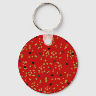 Llavero Red Graduation Confetti