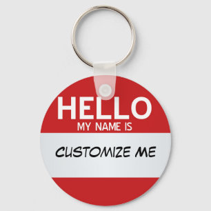 Llavero Red Hola Mi Nombre Es... ¡Personalizable