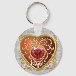 Llavero Red Jewel Fairy Heart keychain