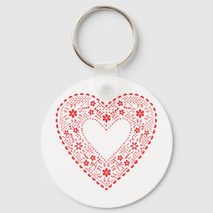 Llavero Red Lace Heart