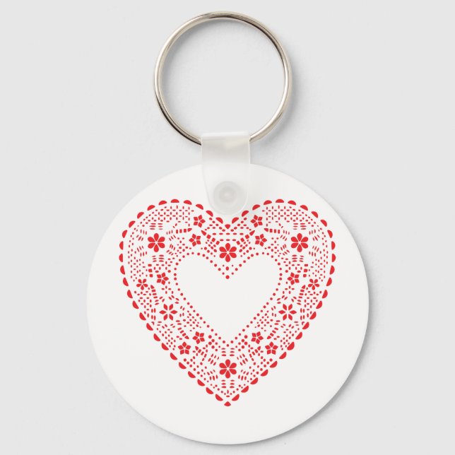 Llavero Red Lace Heart (Anverso)