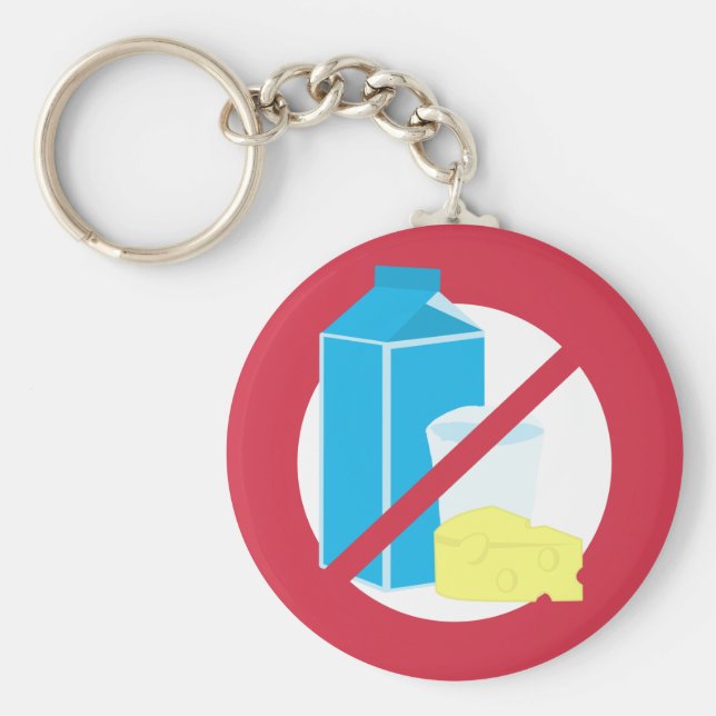 Llavero Red Láctea Libre Sin Lactosa o Alerta Alérgica Lác (Frente)