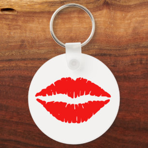 LLAVERO RED LIPS KISS KEYCHAIN