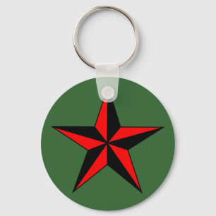 Llavero Red Nautical Star Keychain