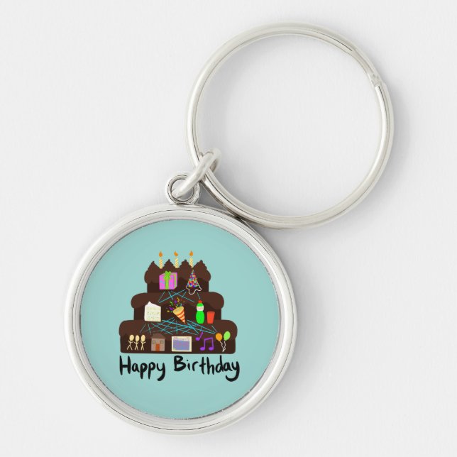 Llavero Red Neuronal de Cumpleaños Friki (Frente)