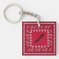 Red Paisley Bandana personalizada