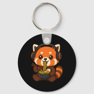 Llavero Red Panda Gaming Jugador Comiendo Ramen