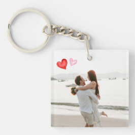 Llavero Red & Pink Hearts Valentine's Day Minimalist