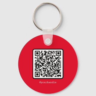 Llavero Red QR Código Ring Clave Medios Sociales Simple Mo