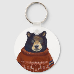 Llavero Red Reindeer Sweater Bear
