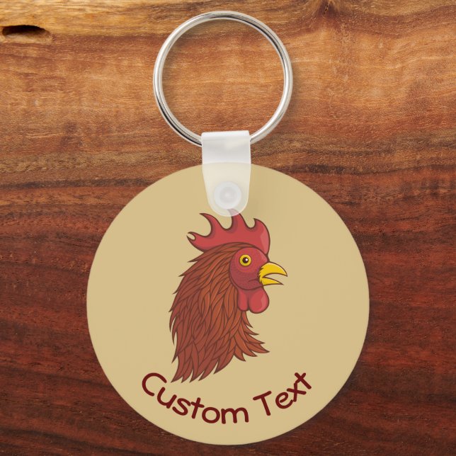 Llavero Red Rooster's Head Keychain (Anverso)