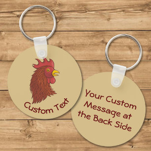 Llavero Red Rooster's Head Keychain