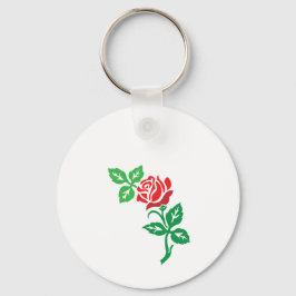 Llavero Red Rose Flower Design – Classic Floral Beauty