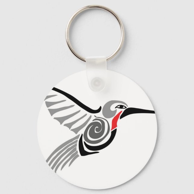 Llavero red throat-ed gray hummingbird (Anverso)