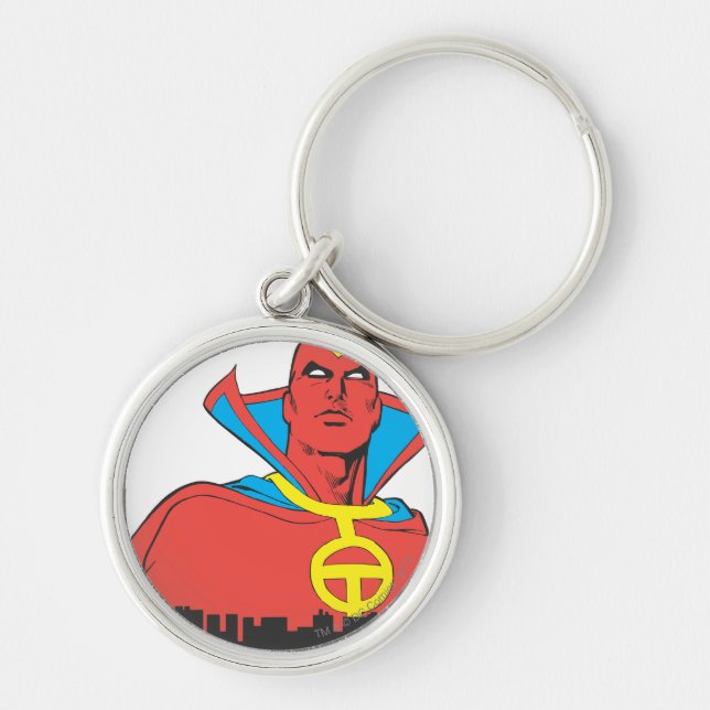Llavero Red Tornado Detrás De Cityscape (Frente)