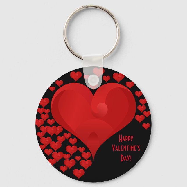 Llavero Red Valentine Love Hearts Romantic Key Chain (Anverso)