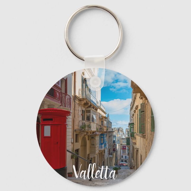 Llavero Red vintage mail box in Malta (Anverso)