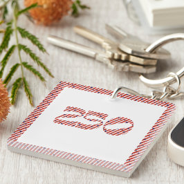 Llavero Red White Stripe Blue Stars America 250 Birthday