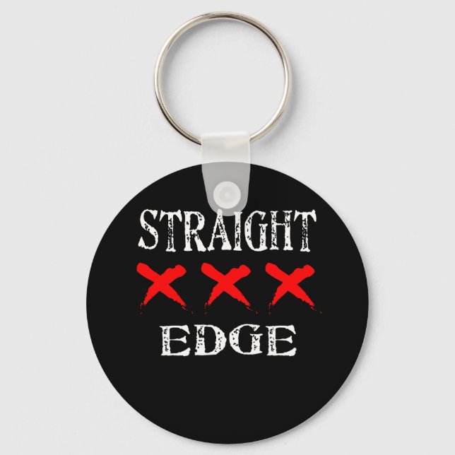 Llavero Red X Straight Edge Black (Anverso)