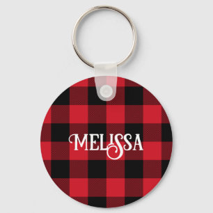 Llavero Red y Black Buffalo Check Holiday Fun