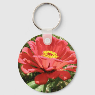 Llavero Red Zinnia Keychain