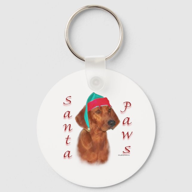Llavero Redbone Coonhound Santa Paws (Anverso)